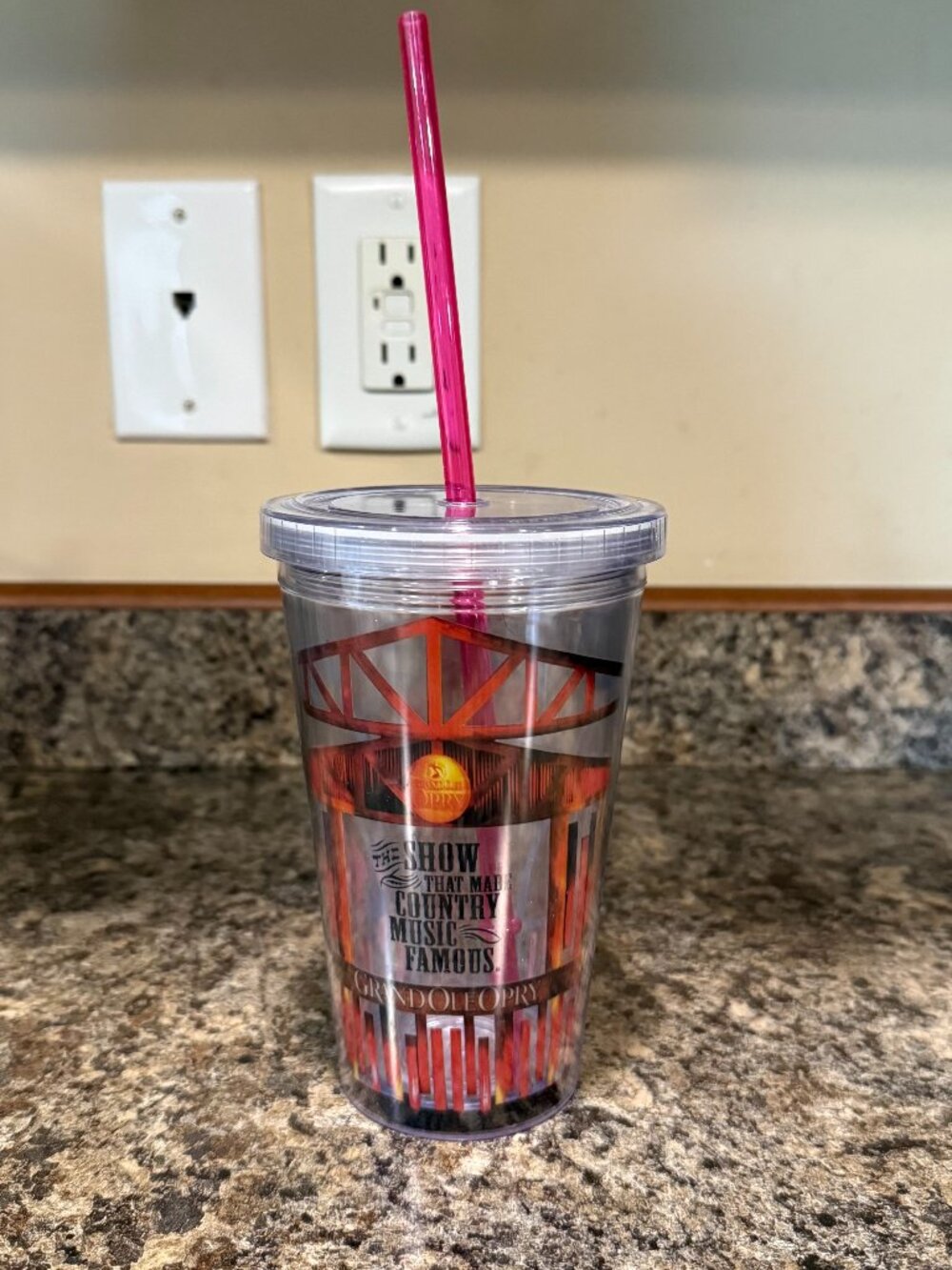 Grand Ole Opry 16oz Acrylic Tumbler Cup w Lid & Straw Nashville
